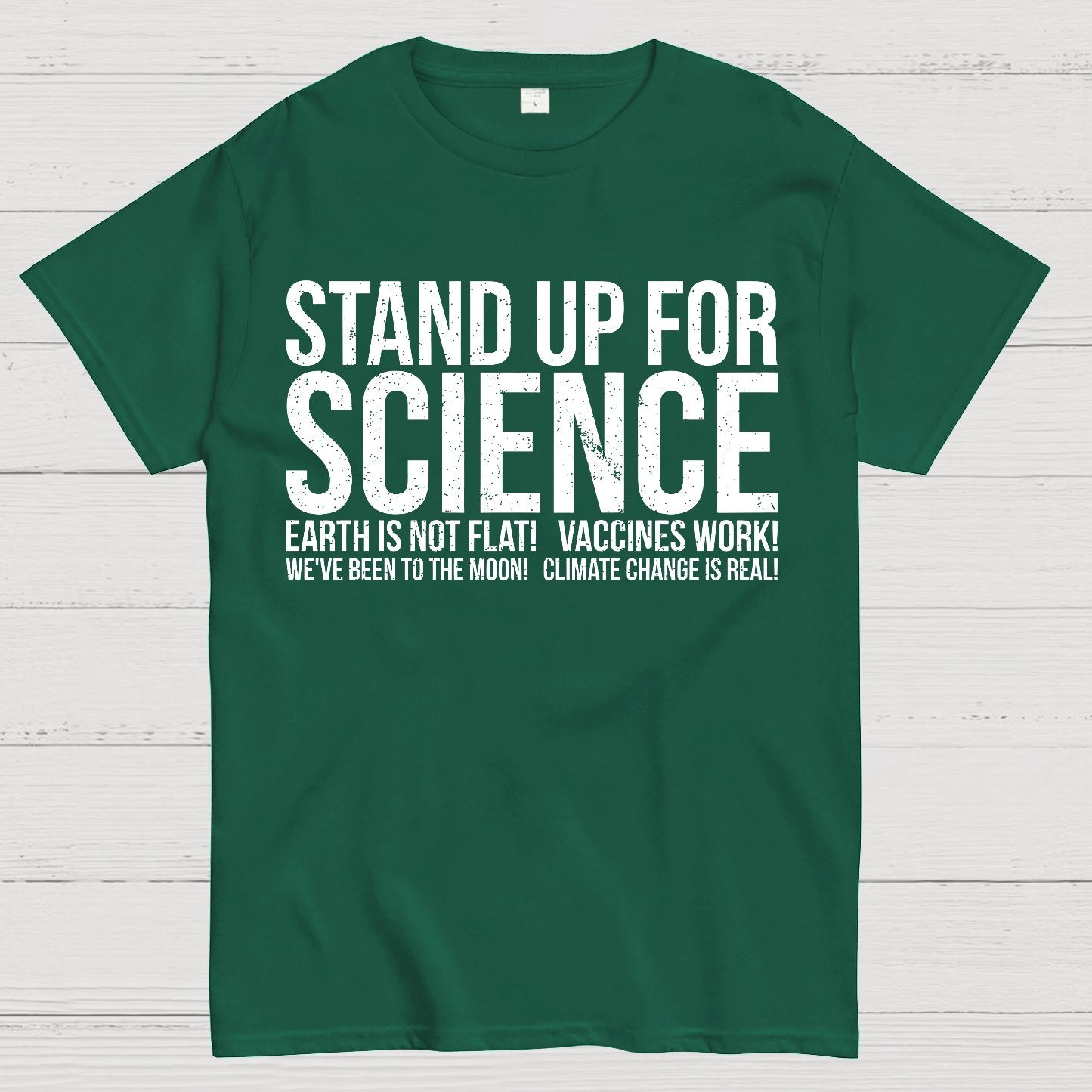 Earth Is Not Flat Stand Up For Science Geek T-Shirt