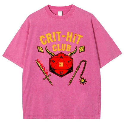 Crit-Hit Club Vintage Distressed T-shirt