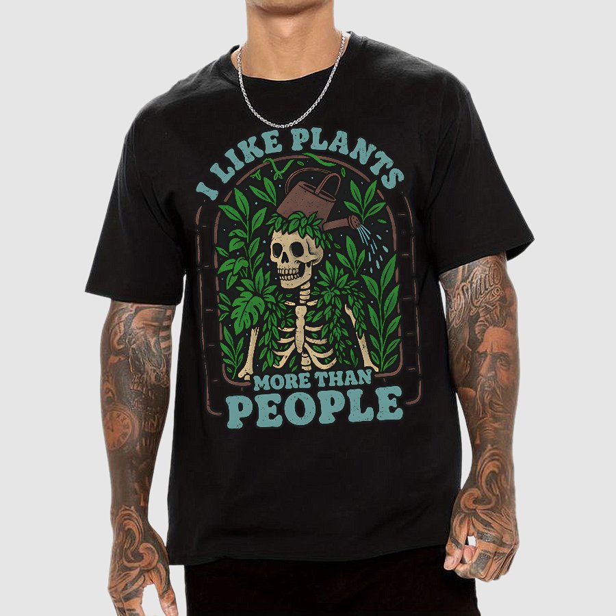 I Like Plants More Than People Geek T-Shirt