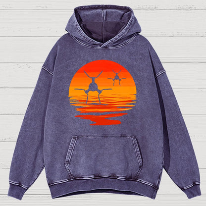 Space Defender Vintage Distressed Hoodie