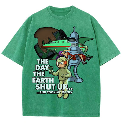 The day the earth shut up... Vintage Distressed T-shirt