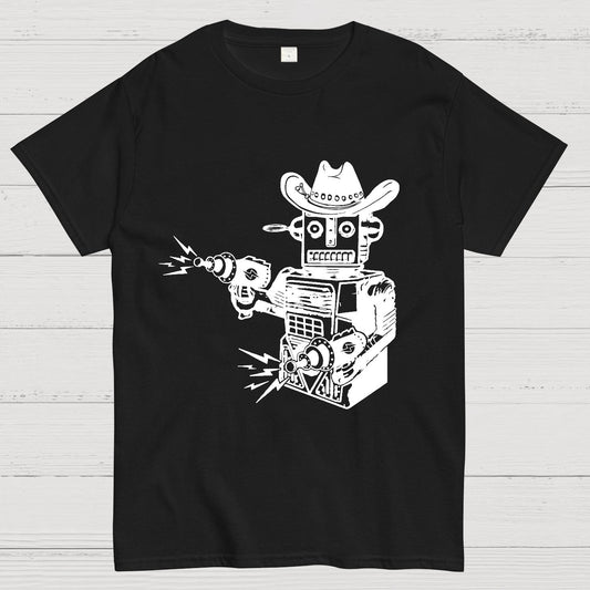 Vintage Cowboy Robot Geeky T-Shirt
