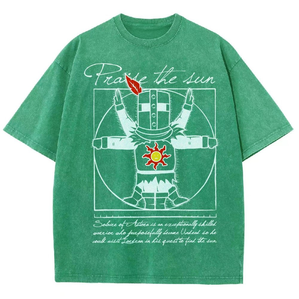 Vitruvian Praise Vintage Distressed T-shirt