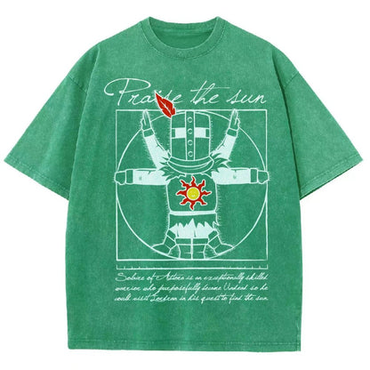 Vitruvian Praise Vintage Distressed T-shirt