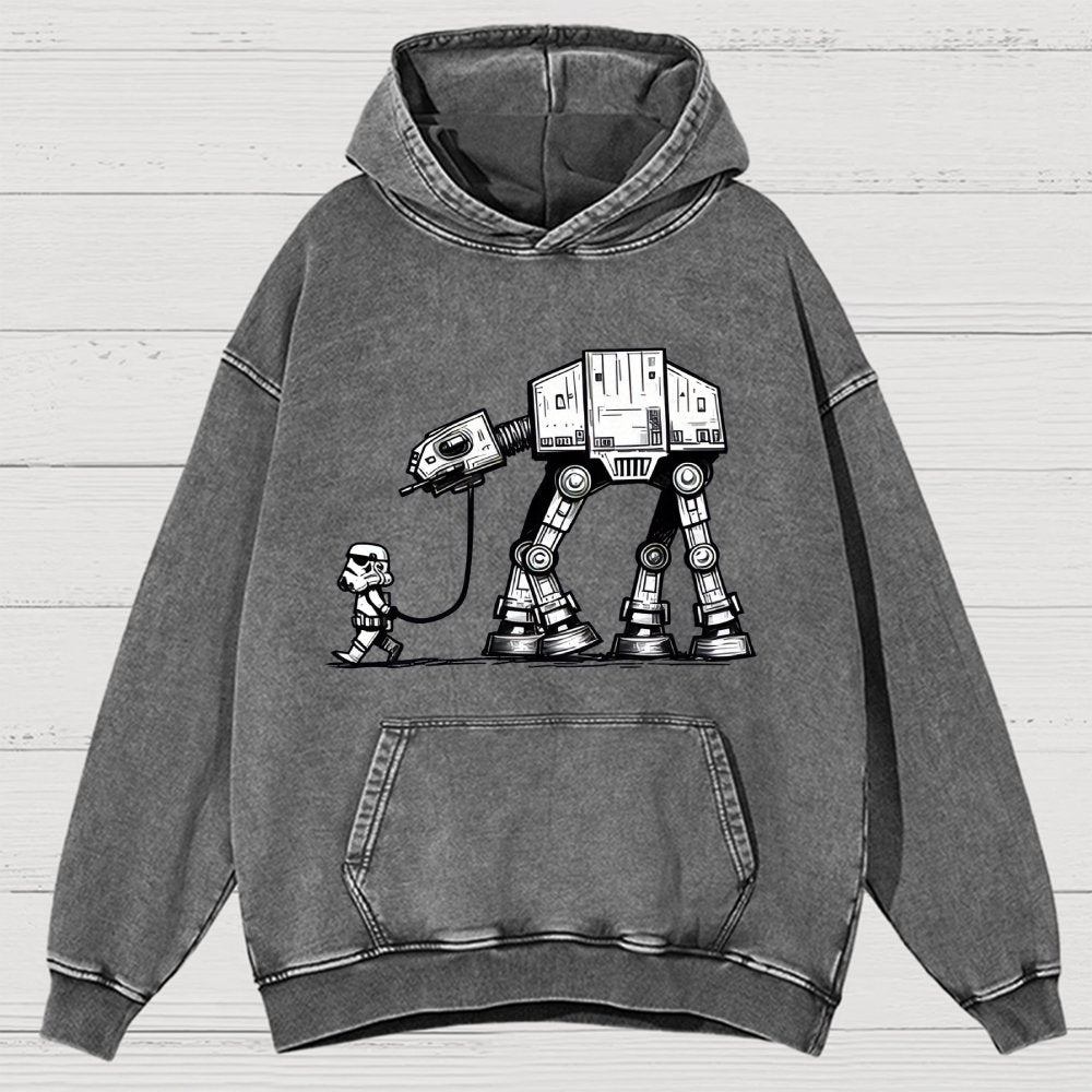 Cosmic Robot Dog - Planetary Skirmishes Vintage Distressed Hoodie