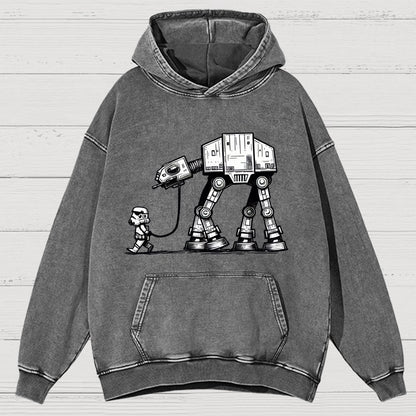 Cosmic Robot Dog - Planetary Skirmishes Vintage Distressed Hoodie