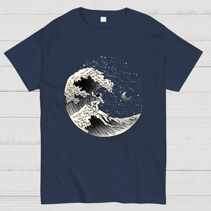 Astronaut Surfing Kanagawa Wave by Tobe Fonseca Geek T-Shirt