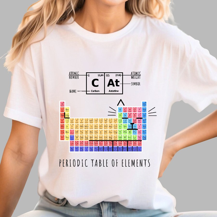 Periodic Table Of Cats Geek T-Shirt