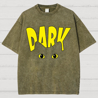 Dark Cat Funny Vintage Distressed T-shirt