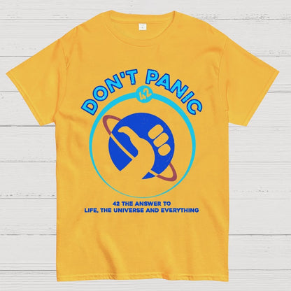 42 Answer to Life The Universe And Everything Don't Panic Geek T-Shirt