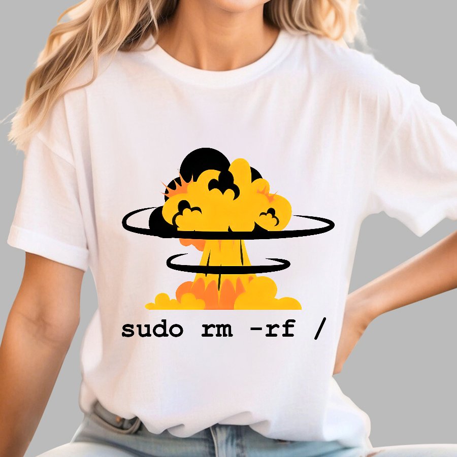 Linux - Funny Linux Command Sudo RM Geek T-Shirt