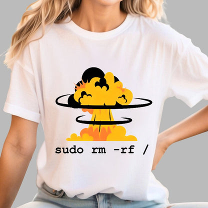 Linux - Funny Linux Command Sudo RM Geek T-Shirt