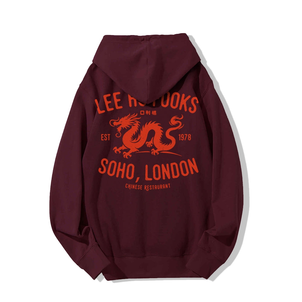 Lee Ho Fooks Printed Back Cotton Hoodie