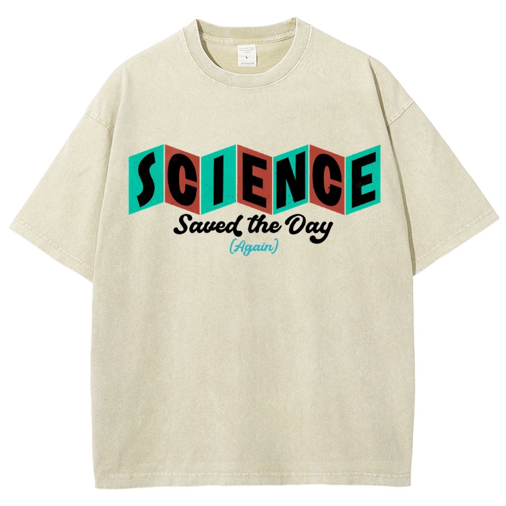 Science Saved the Day Vintage Distressed T-shirt
