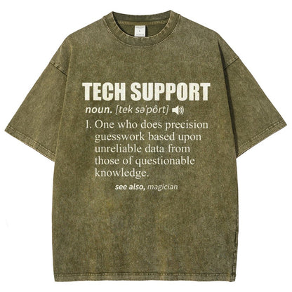 Tech Support Definition Vintage Distressed T-shirt