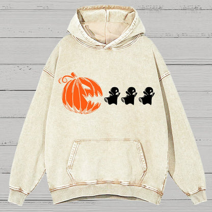 Funny Halloween Ghost Vintage Distressed Hoodie
