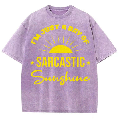I'm Just A Ray Of Sarcastic Sunshine, Funny Sarcastic Sayings Vintage Distressed T-shirt
