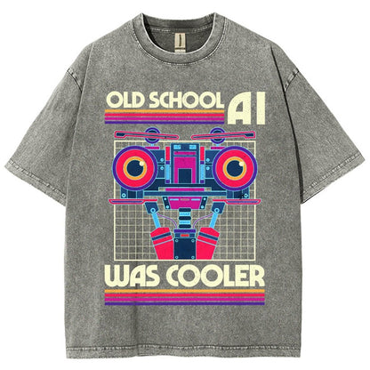 Old School AI Was Cooler Vintage Distressed T-shirt