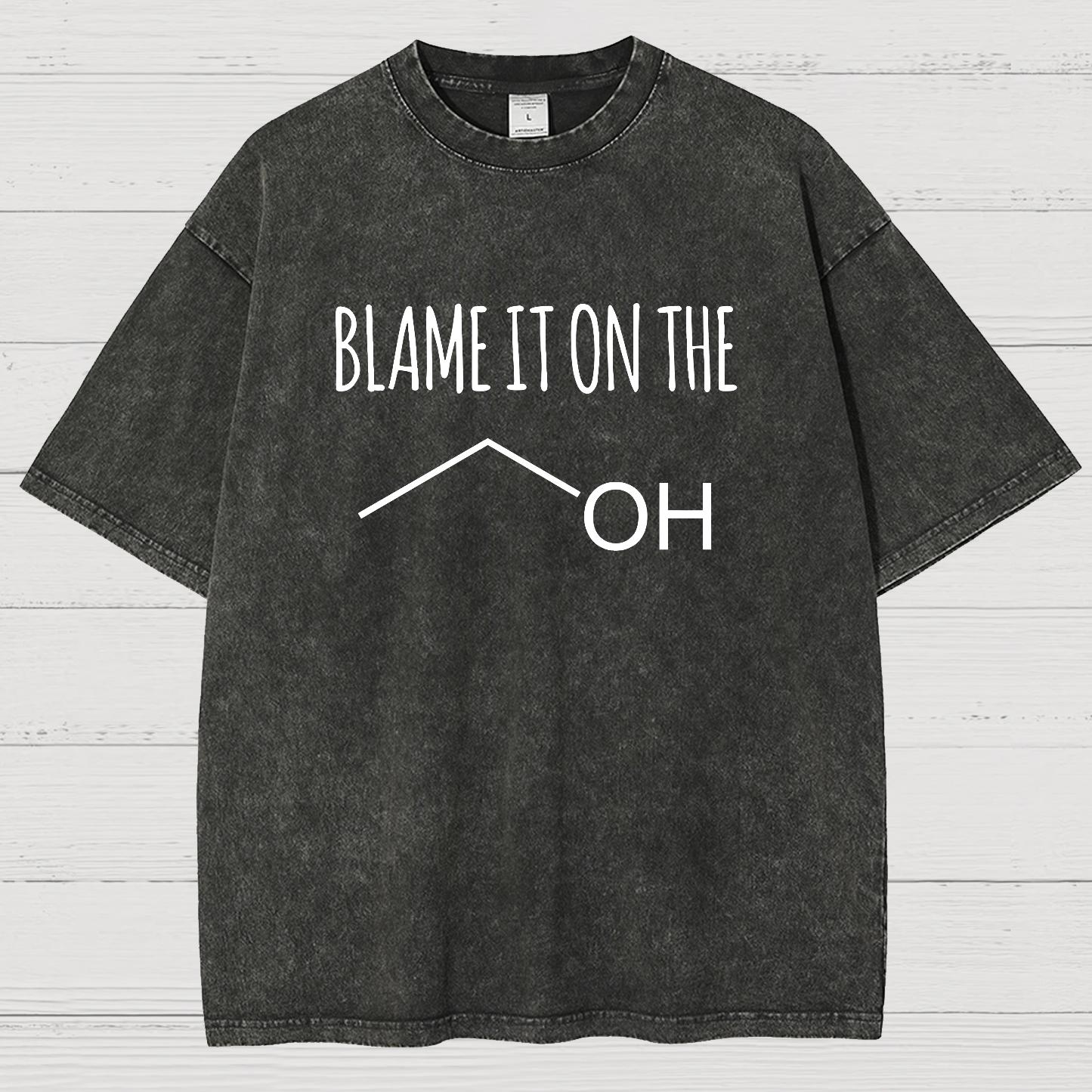 Blame It On The Alcohol Vintage Distressed T-shirt