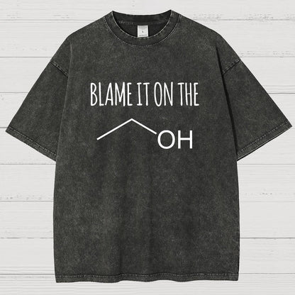 Blame It On The Alcohol Vintage Distressed T-shirt