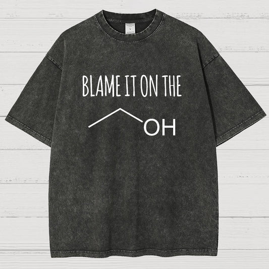 Blame It On The Alcohol Vintage Distressed T-shirt