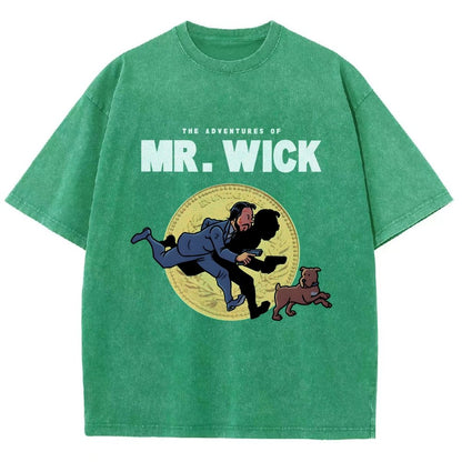 The Adventures of Mr. Wick Vintage Distressed T-shirt