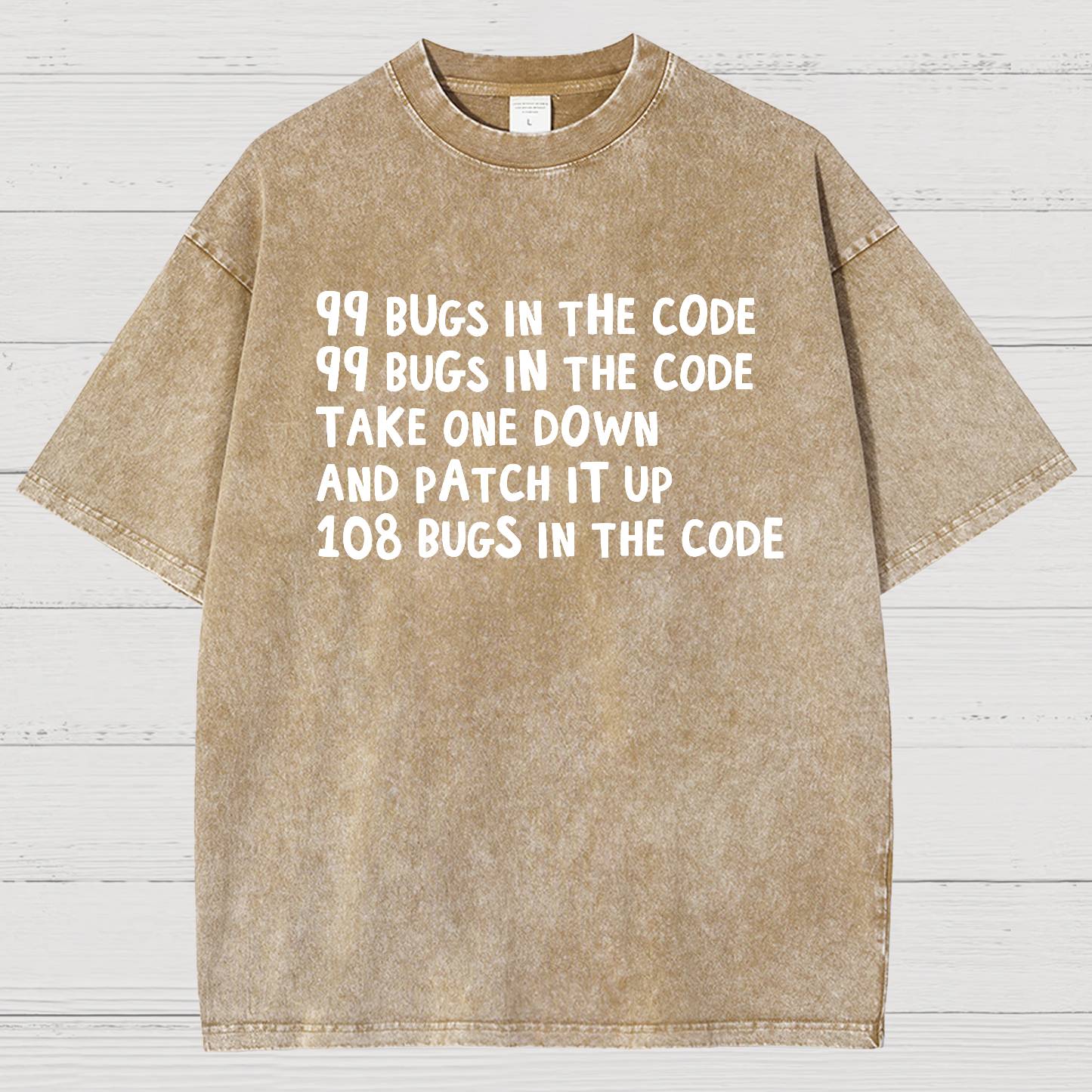 99 Bugs In The Code Vintage Distressed T-shirt