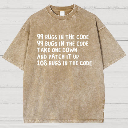 99 Bugs In The Code Vintage Distressed T-shirt