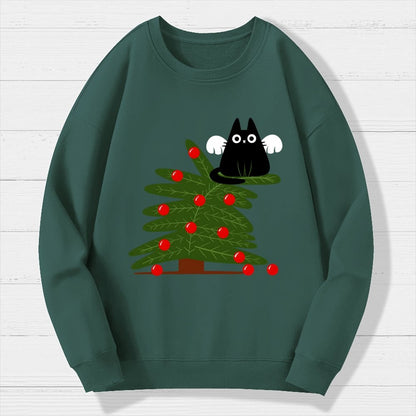 Angel Kitty Geek Cotton Sweatshirt