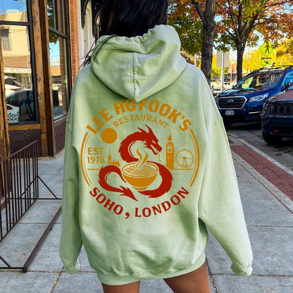 Lee Ho Fooks Printed Back Cotton Hoodie