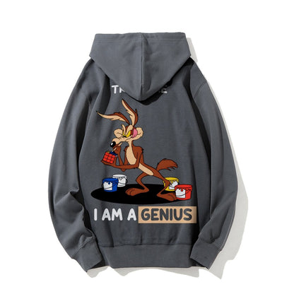 Trust Me I'm a Genius Printed Back Cotton Hoodie