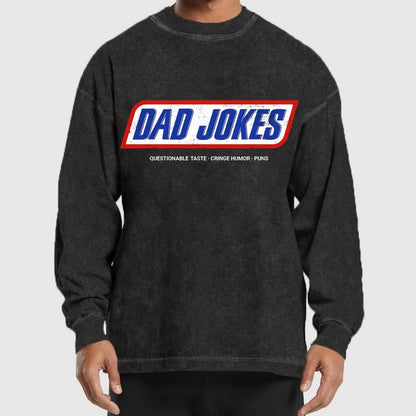 Dad Jokes - Questionable Taste Edition Washed Long Sleeve Tee