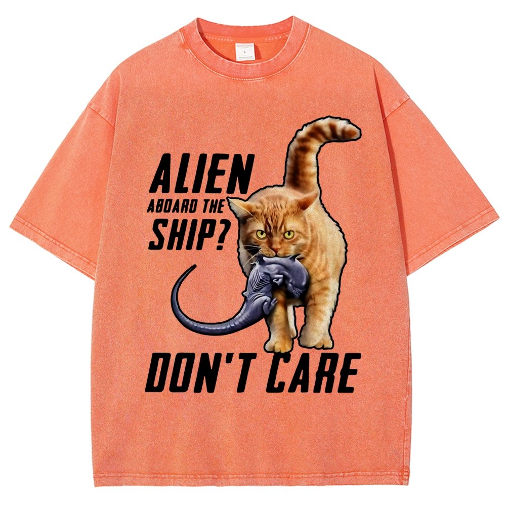 Top Cat Alien Aboard The Ship Don’t Care Vintage Distressed T-shirt