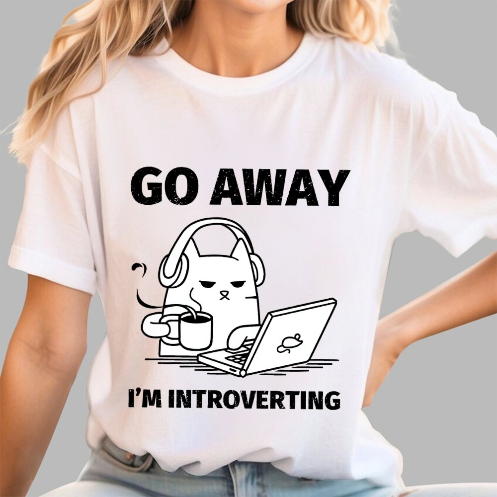 Go Away I'm Introverting Geek T-Shirt