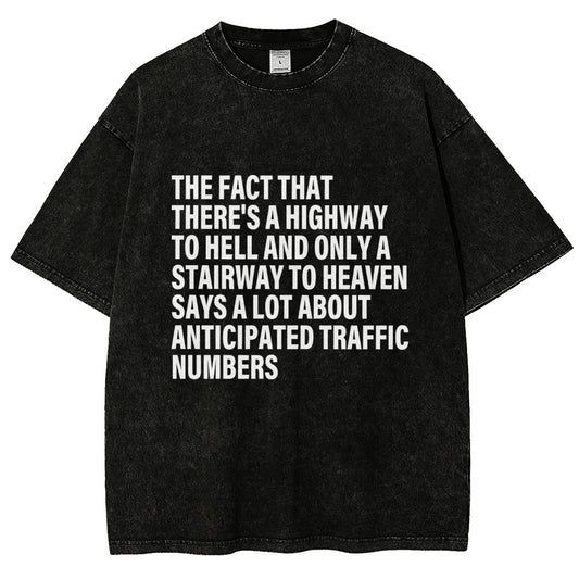 Funny Quote There's Highway To Hell And Stairway To Heaven Vintage Distressed T-shirt