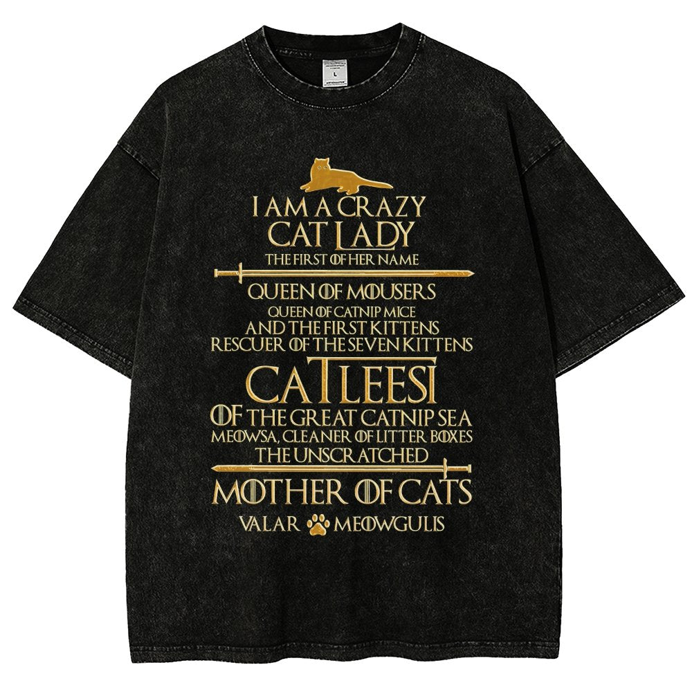 I Am A Crazy Cat Lady Vintage Distressed T-shirt