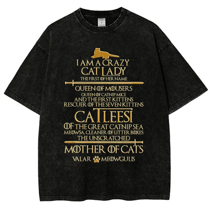 I Am A Crazy Cat Lady Vintage Distressed T-shirt