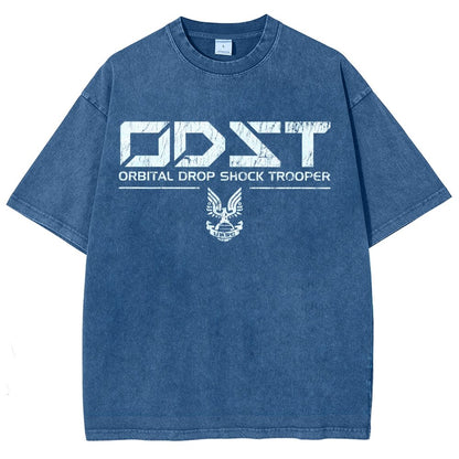 Military White Vintage Vintage Distressed T-shirt