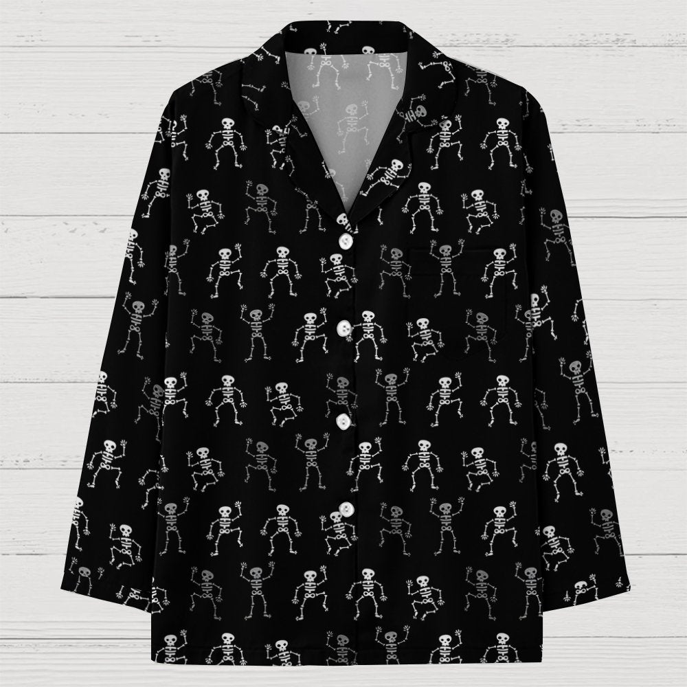 Electroshock Skull Geek Long Sleeve Pajama Set