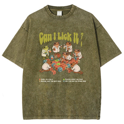 Can I Lick It Periodic Table Vintage Distressed T-shirt