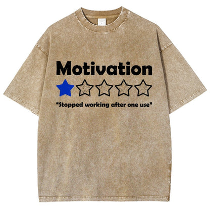 Motivation Review Vintage Distressed T-shirt