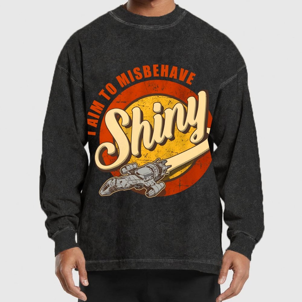 Shiny Washed Long Sleeve Tee