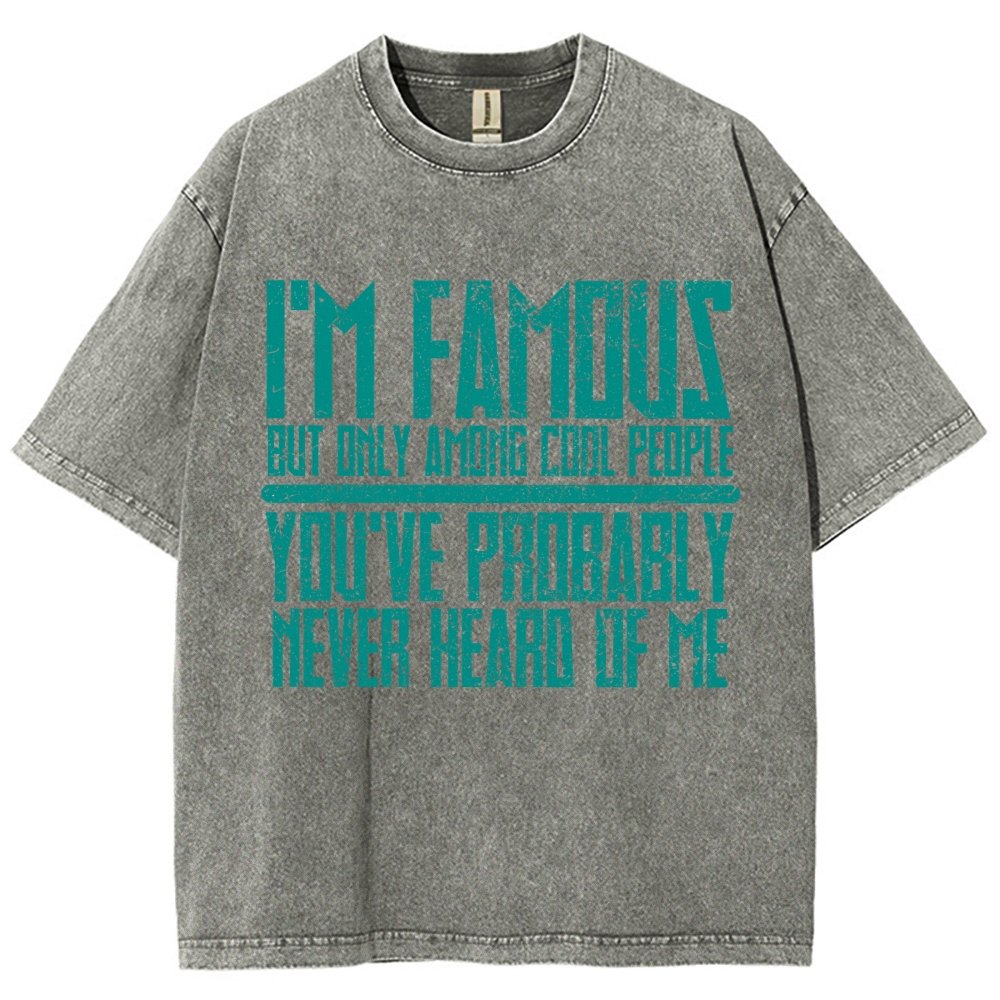 I’m Famous Among Cool People Vintage Distressed T-shirt