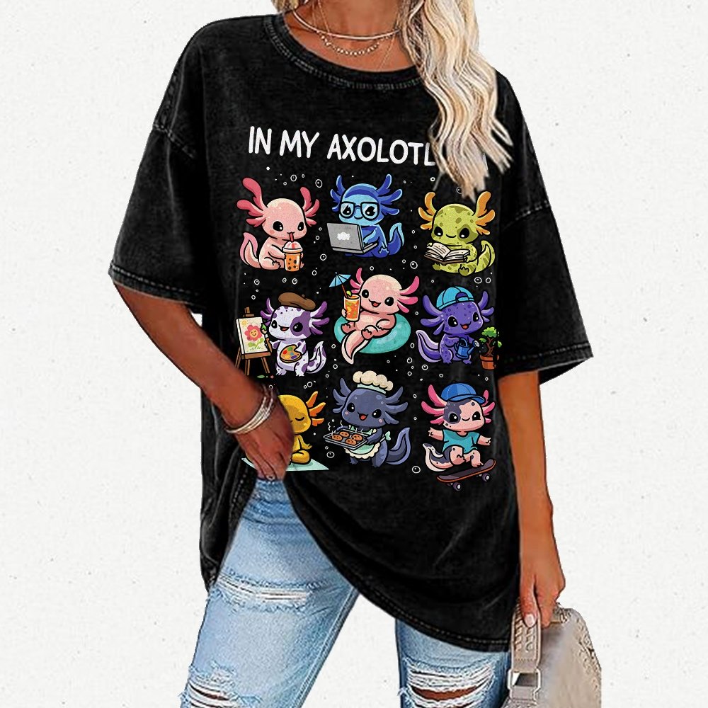 In My Axolotl Era Vintage Distressed T-shirt
