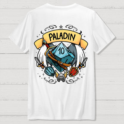 Paladin Dice Front And Back Printing Geek T-Shirt