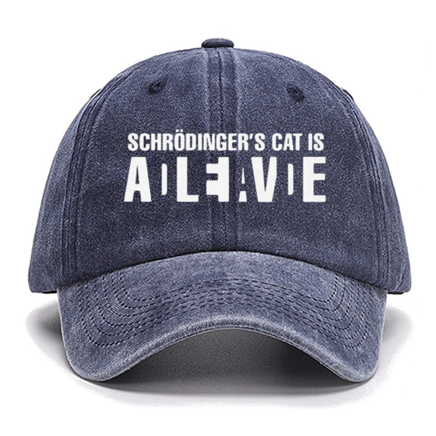 Schrödinger's Cat Adleiavde Geek Science Cotton Hat