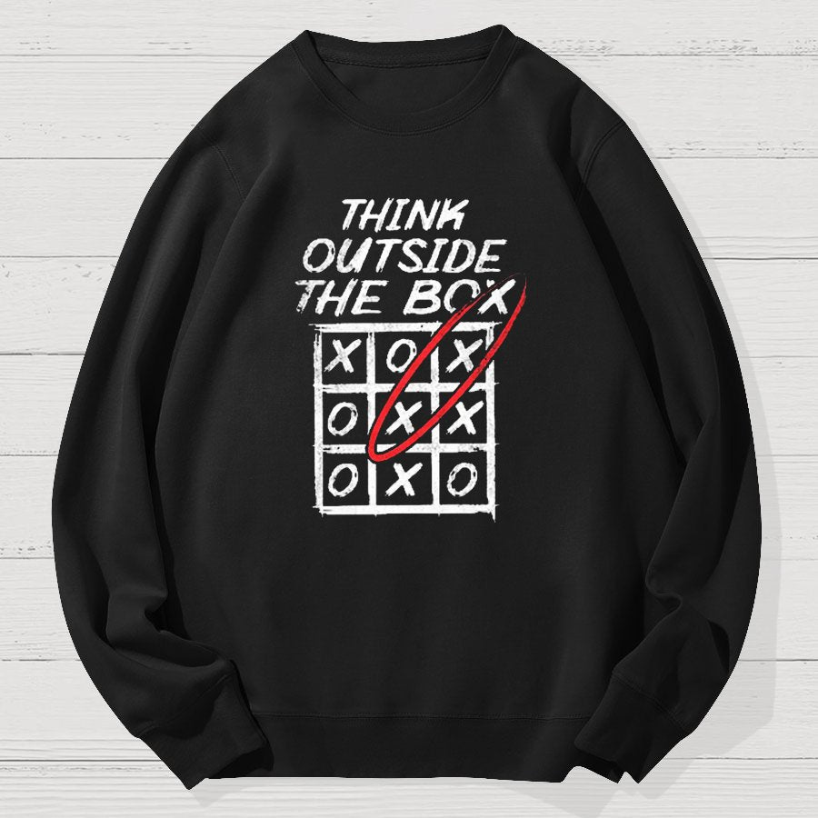 Think Outside The Box Nerd Geek Cotton Sweatshirt