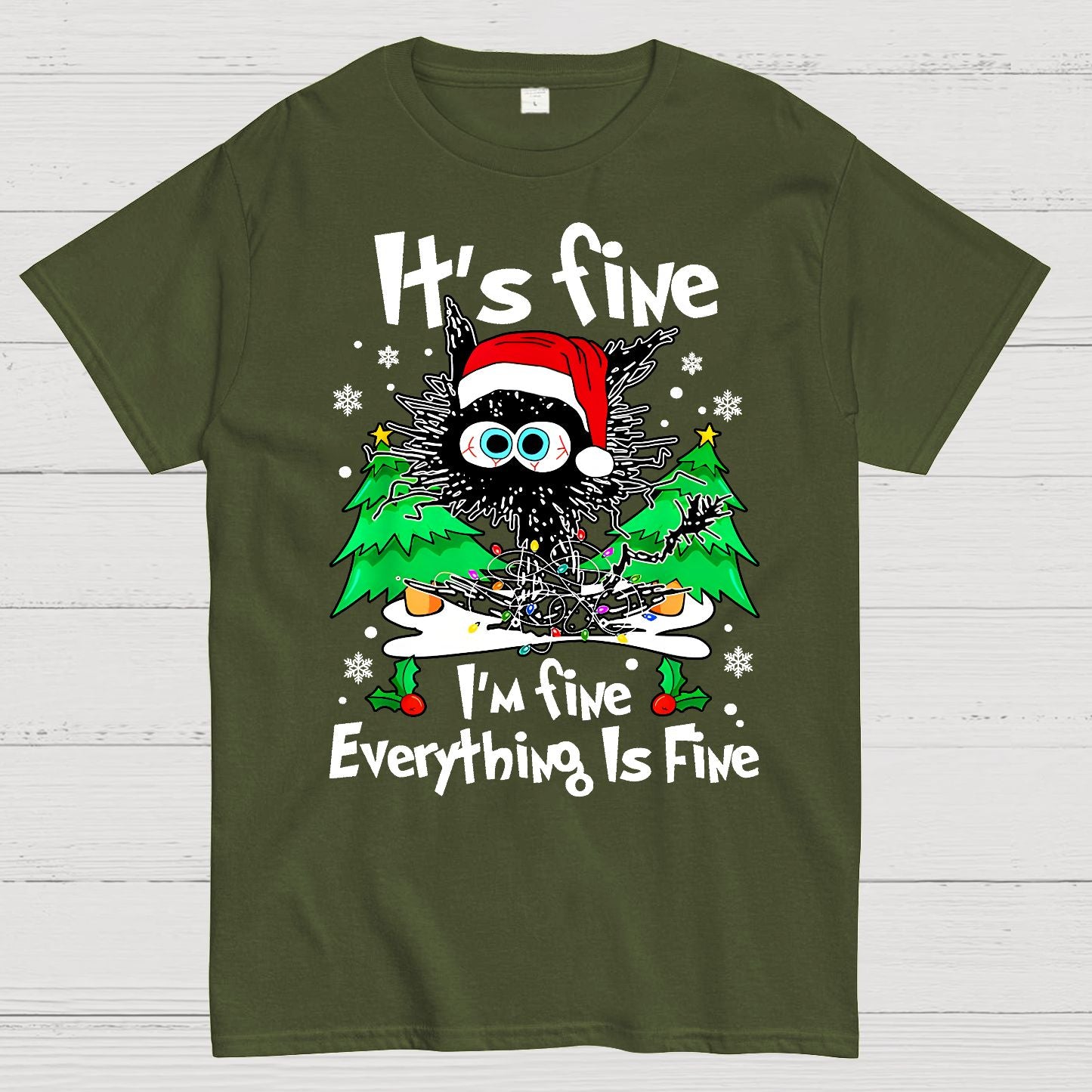 It's Fine I'm Fine Everything Is Fine Geek T-Shirt