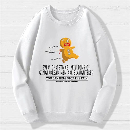 Gingerbread Man Geek Cotton Sweatshirt