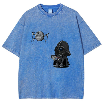 The adorable dark lord plays with a drone Vintage Distressed T-shirt
